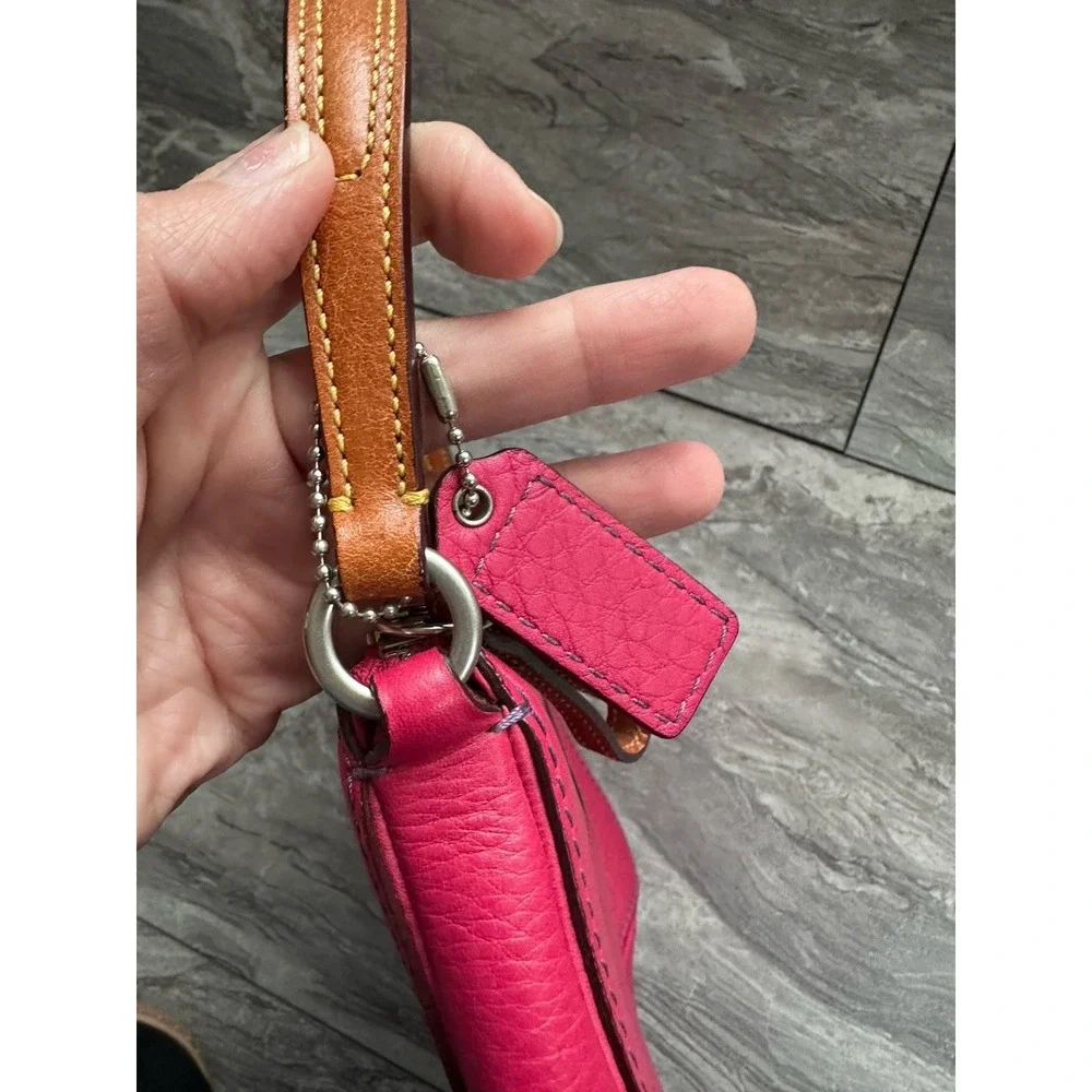 2005 Coach Vintage Chelsea Hobo Pink Pebbled Leather Shoulder8E96